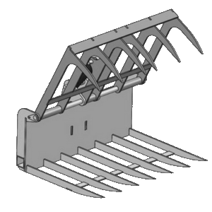 Godet griffe acier haute résistance pour mini-pelle