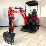 Mini-pelle HT20 en creusage sur chantier