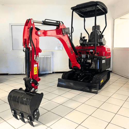 Mini-pelle HT20 en creusage sur chantier