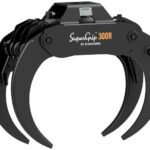 Grappin bois énergie HULTDINS SuperGrip I 300R sur chantier forestier