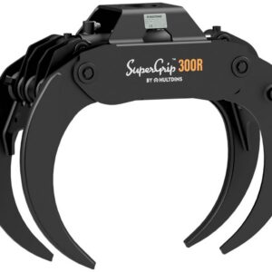 Grappin bois énergie HULTDINS SuperGrip I 300R sur chantier forestier