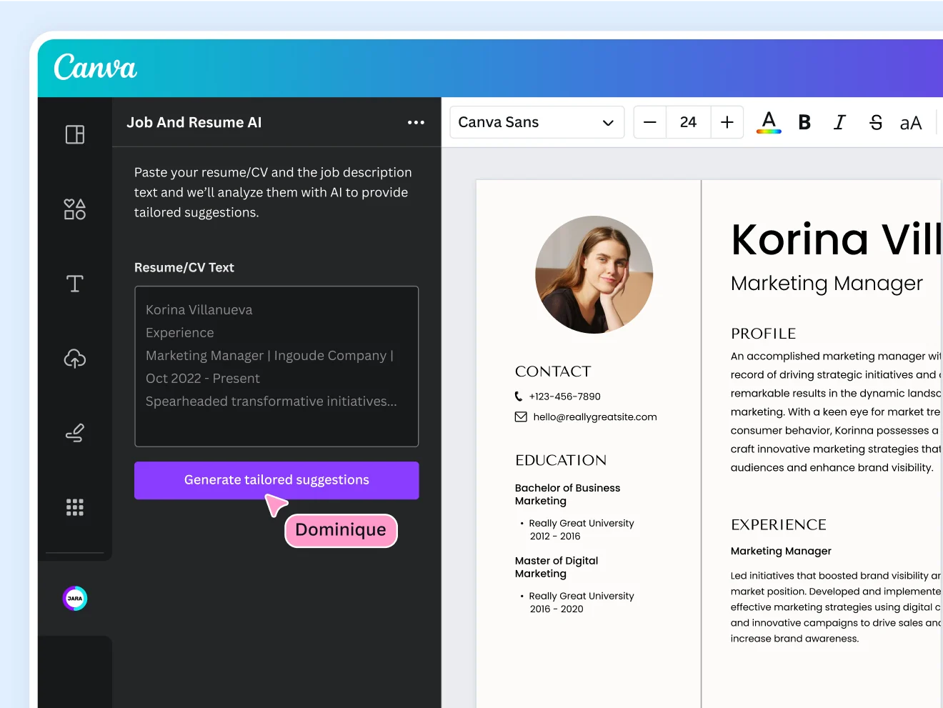 CV Canva