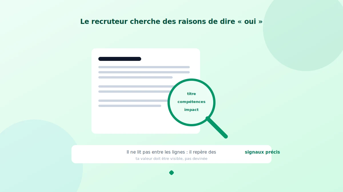 Ce que regardent les recruteurs : les signaux d'une candidature