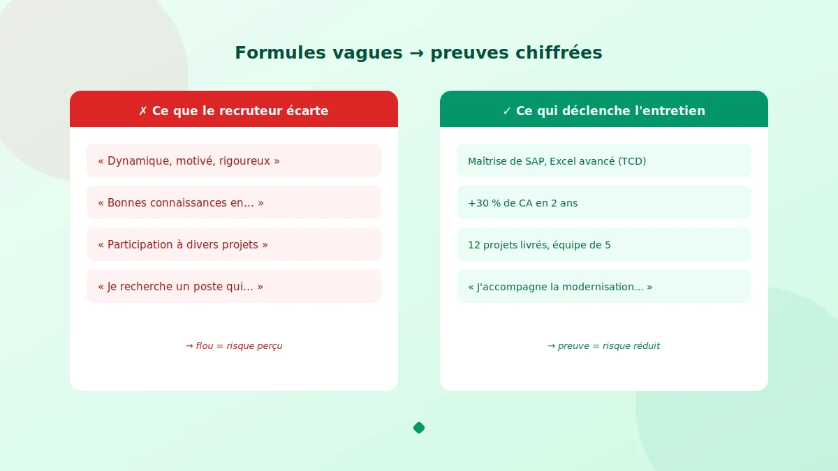 Erreurs de candidature dans le CV, la lettre et l'envoi du dossier