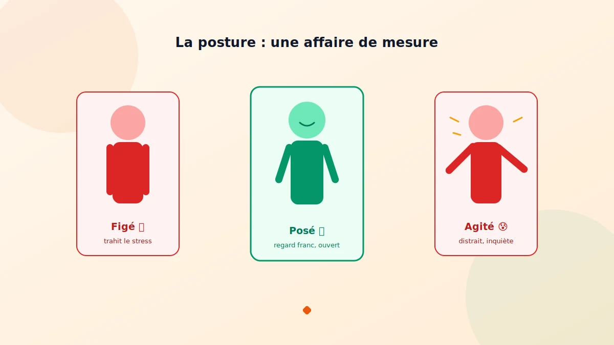 Erreurs en entretien d'embauche liées à la posture et au langage corporel