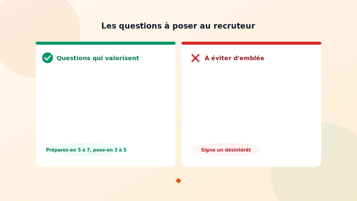 Les bonnes questions à poser au recruteur pour réussir son entretien d'embauche